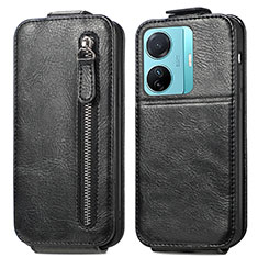 Leather Case Flip Cover Vertical for Vivo T1 5G Black