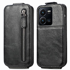 Leather Case Flip Cover Vertical for Vivo Y35 4G Black