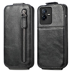 Leather Case Flip Cover Vertical for Vivo Y73t Black