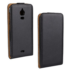 Leather Case Flip Cover Vertical for Wiko Wax Black