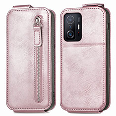 Leather Case Flip Cover Vertical for Xiaomi Mi 11T Pro 5G Rose Gold