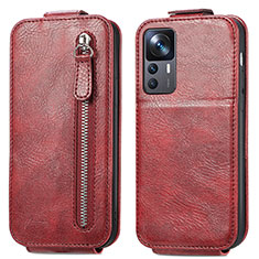 Leather Case Flip Cover Vertical for Xiaomi Mi 12T 5G Red