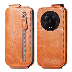 Leather Case Flip Cover Vertical for Xiaomi Mi 13 Ultra 5G Brown