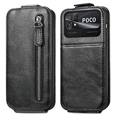 Leather Case Flip Cover Vertical for Xiaomi Poco C40 Black