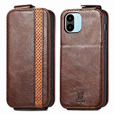 Leather Case Flip Cover Vertical for Xiaomi Poco C50 Brown