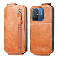 Leather Case Flip Cover Vertical for Xiaomi Redmi 12C 4G Brown