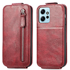 Leather Case Flip Cover Vertical for Xiaomi Redmi Note 12 4G Red