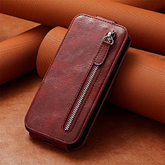 Leather Case Flip Cover Vertical S01D for Google Pixel 7a 5G Red