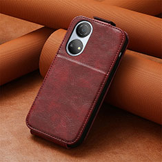 Leather Case Flip Cover Vertical S01D for Huawei Honor X7 Red