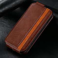 Leather Case Flip Cover Vertical S01D for Huawei Nova 10 Brown