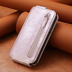 Leather Case Flip Cover Vertical S01D for Huawei Nova Y70 Plus Rose Gold