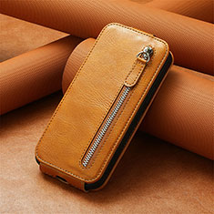 Leather Case Flip Cover Vertical S01D for Huawei Nova Y71 Brown