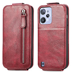 Leather Case Flip Cover Vertical S01D for Realme C31 Red