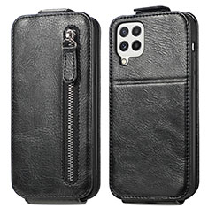 Leather Case Flip Cover Vertical S01D for Samsung Galaxy A22 4G Black