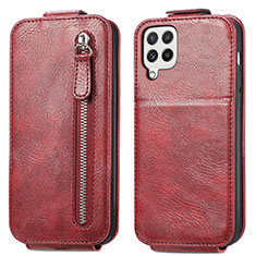 Leather Case Flip Cover Vertical S01D for Samsung Galaxy A22 4G Red