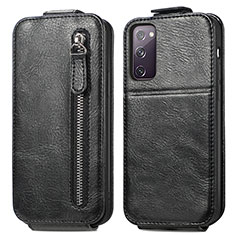 Leather Case Flip Cover Vertical S01D for Samsung Galaxy S20 FE 4G Black