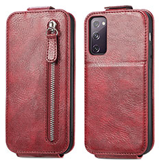 Leather Case Flip Cover Vertical S01D for Samsung Galaxy S20 FE 4G Red