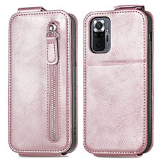 Leather Case Flip Cover Vertical S01D for Xiaomi Redmi Note 10 Pro 4G Rose Gold