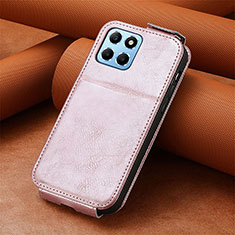 Leather Case Flip Cover Vertical S02D for Huawei Honor 70 Lite 5G Rose Gold