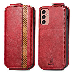 Leather Case Flip Cover Vertical S02D for Samsung Galaxy F13 4G Red