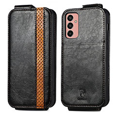 Leather Case Flip Cover Vertical S02D for Samsung Galaxy M13 4G Black