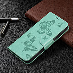 Leather Case Stands Butterfly Flip Cover Holder B01F for Huawei Honor X7a Green