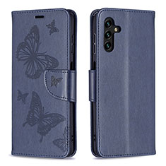 Leather Case Stands Butterfly Flip Cover Holder B01F for Samsung Galaxy A04s Blue