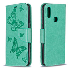 Leather Case Stands Butterfly Flip Cover Holder B01F for Samsung Galaxy A10s Green