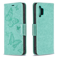 Leather Case Stands Butterfly Flip Cover Holder B01F for Samsung Galaxy A32 4G Green