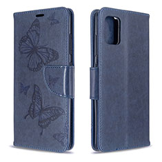 Leather Case Stands Butterfly Flip Cover Holder B01F for Samsung Galaxy M40S Blue