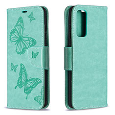 Leather Case Stands Butterfly Flip Cover Holder B01F for Samsung Galaxy S20 FE 5G Green