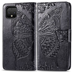 Leather Case Stands Butterfly Flip Cover Holder for Google Pixel 4 Black