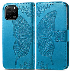 Leather Case Stands Butterfly Flip Cover Holder for Huawei Enjoy 50z Blue