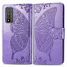 Leather Case Stands Butterfly Flip Cover Holder for Huawei Honor 10X Lite Clove Purple