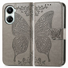 Leather Case Stands Butterfly Flip Cover Holder for Huawei Nova 10 SE Gray