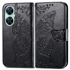 Leather Case Stands Butterfly Flip Cover Holder for Huawei Nova 11i Black