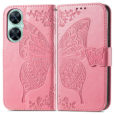 Leather Case Stands Butterfly Flip Cover Holder for Huawei Nova 11i Hot Pink