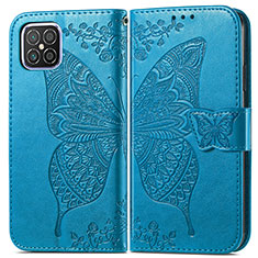 Leather Case Stands Butterfly Flip Cover Holder for Huawei Nova 8 SE 4G Blue