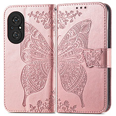 Leather Case Stands Butterfly Flip Cover Holder for Huawei Nova 9 SE Rose Gold