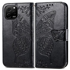 Leather Case Stands Butterfly Flip Cover Holder for Huawei Nova Y61 Black