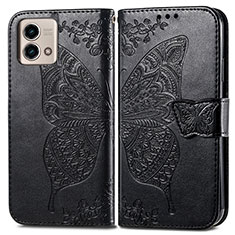 Leather Case Stands Butterfly Flip Cover Holder for Motorola Moto G Stylus (2023) 4G Black