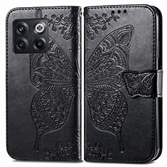 Leather Case Stands Butterfly Flip Cover Holder for OnePlus 10T 5G Black