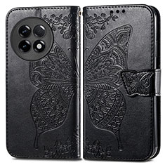 Leather Case Stands Butterfly Flip Cover Holder for OnePlus Ace 2 5G Black