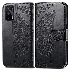 Leather Case Stands Butterfly Flip Cover Holder for Realme GT 5G Black