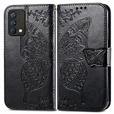 Leather Case Stands Butterfly Flip Cover Holder for Realme GT Master 5G Black