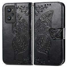 Leather Case Stands Butterfly Flip Cover Holder for Realme GT Neo2 5G Black