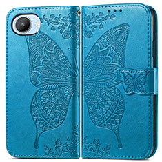 Leather Case Stands Butterfly Flip Cover Holder for Realme Narzo 50i Prime Blue