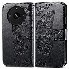 Leather Case Stands Butterfly Flip Cover Holder for Realme Narzo 60 Pro 5G Black