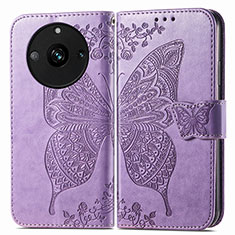 Leather Case Stands Butterfly Flip Cover Holder for Realme Narzo 60 Pro 5G Clove Purple