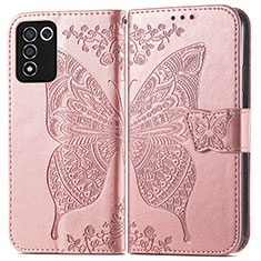 Leather Case Stands Butterfly Flip Cover Holder for Realme Q3t 5G Pink